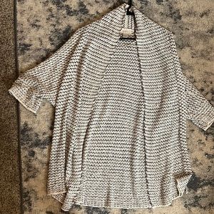 Loft small black and white cardigan lightweight